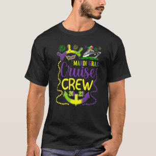 Camiseta Cruzamento Da Família Da Tripulação Mardi Gras Cru