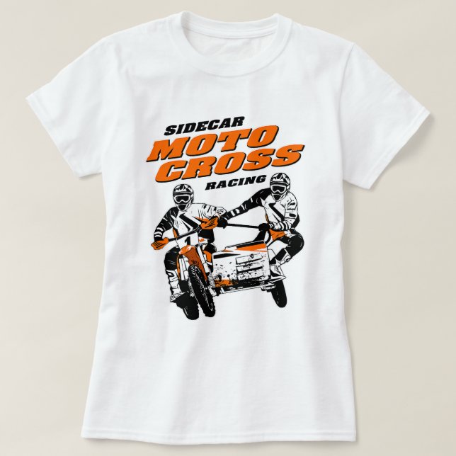 Camiseta Cruzamento de Moto Lateral Car (Frente do Design)