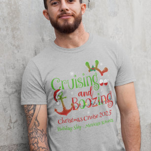 Camiseta Cruzamento de Natal e Boozing Engraçado