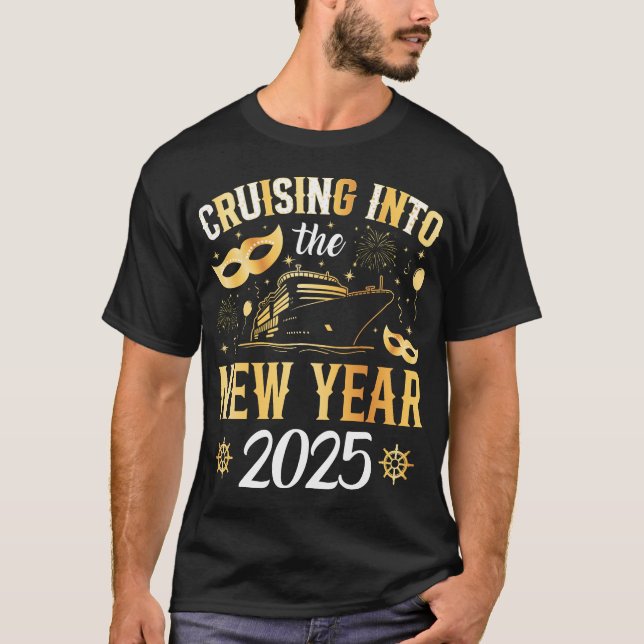 Camiseta Cruzamento no Ano Novo 2025 Homens (Frente)