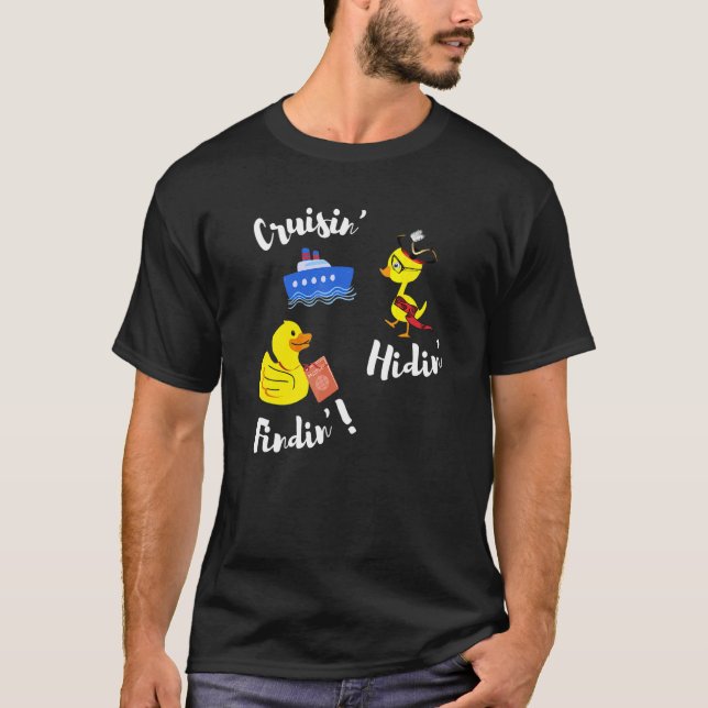 Camiseta Cruzamento Ocultando Locação de Passaporte de Pato (Frente)