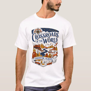 Camiseta Cruzamentos do Mundo Edmonton Alberta Canadá