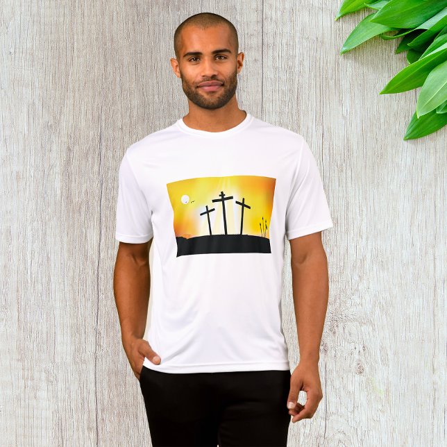 Camiseta Cruzamentos Religiosos Sunset Mens Ativos (Criador carregado)