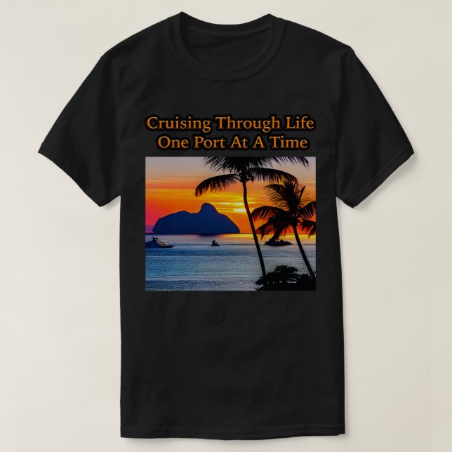 Camiseta Cruzando Ao Longo Da Vida Uma Porta De Cada Vez (Frente do Design)