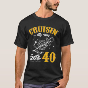 Camiseta Cruzando Em 40 Cruzeiros De aniversário de 40 ano