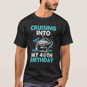 Camiseta Cruzando No Meu Cruzeiro aniversário de 40 anos 40