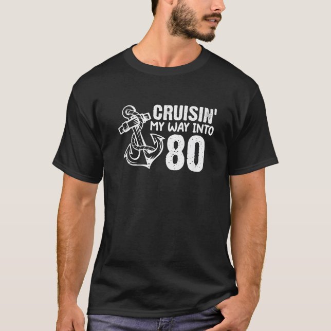 Camiseta Cruzando O Meu Caminho Em 80 Engraçados Anchor De  (Frente)