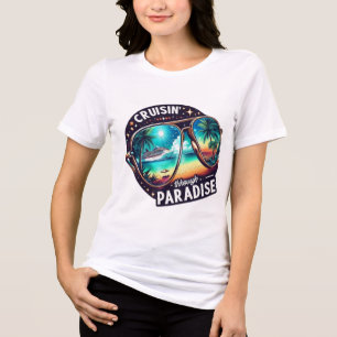 Camiseta Cruzando pelo Paraíso: Víblias de Escape Tropicais