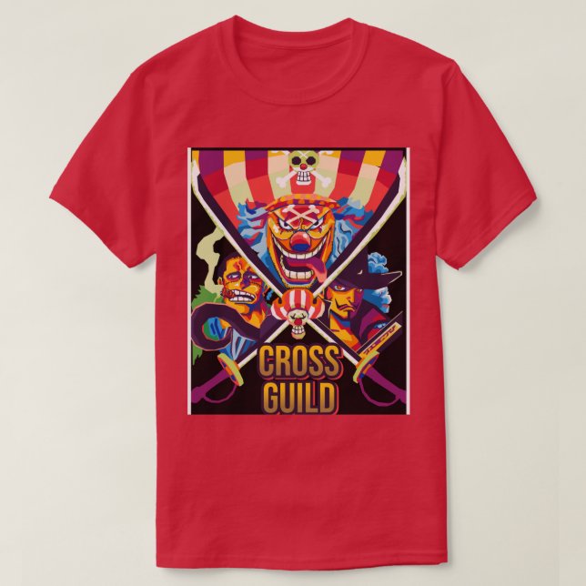 Camiseta Cruzar a guilda com uma peça (Frente do Design)
