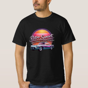 Camiseta Cruze o Sunset Retroativo - Raios de Corrida e Nos