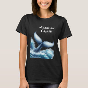 Camiseta Cruzeiro Alaskano Férias Navio Oceano Baleia E Fam