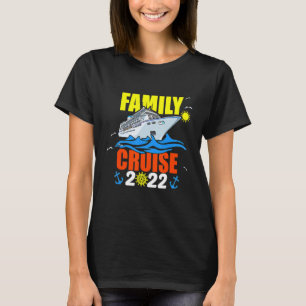 Camiseta Cruzeiro da Família Matching 2022 Cruise Boat Tri