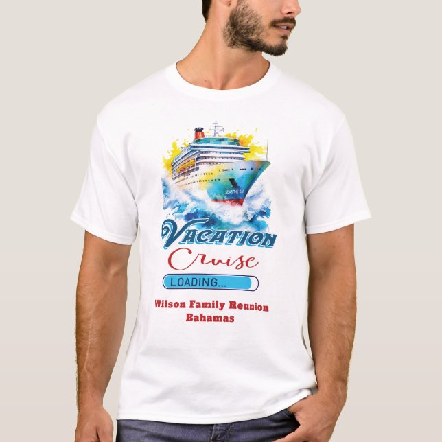 Camiseta Cruzeiro da Reunião Familiar das Férias Funny (Frente)
