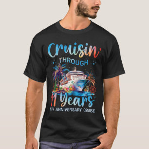 Camiseta Cruzeiro de 11 Anos de Cruisin Through 11º Anivers