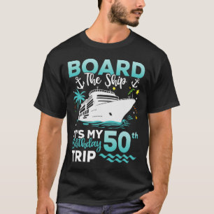 Camiseta Cruzeiro de 50 Anos de Nascimento Viagem de Aniver