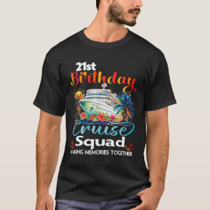 Camiseta Cruzeiro de Aniversário de 21 Anos Amigos Família