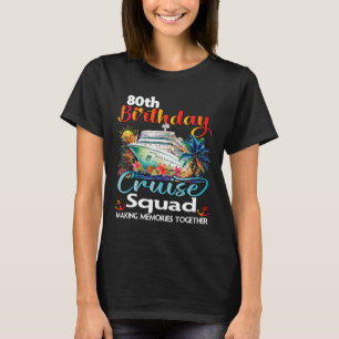 Camiseta Cruzeiro de Aniversário de 80 anos Amigos Família 