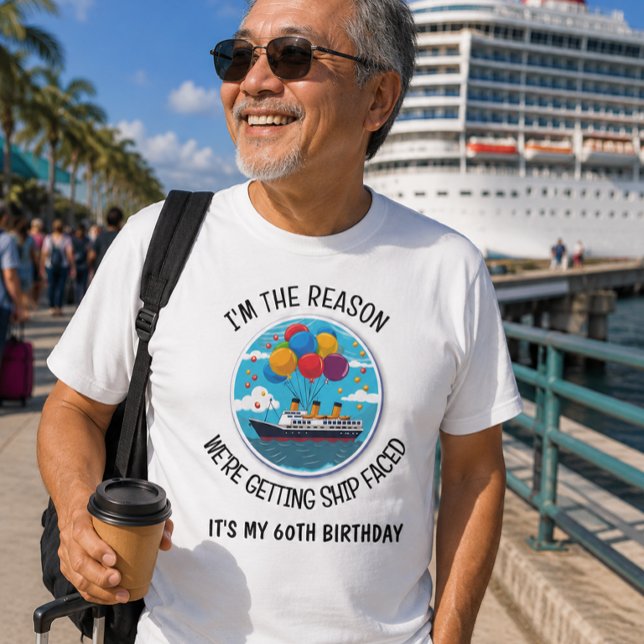 Camiseta Cruzeiro de Aniversário Divertido Personalizado  (Criador carregado)