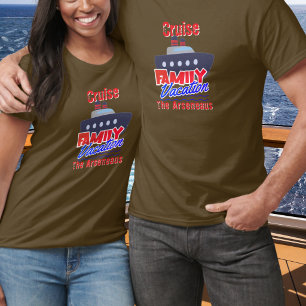 Camiseta Cruzeiro de Família Férias Personalizar