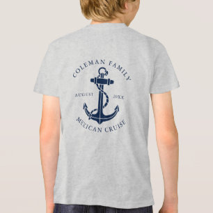 Camiseta Cruzeiro de Família Personalizado Âncora de Barco 