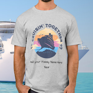 Camiseta Cruzeiro de Férias da Família Bonito Cinza Persona
