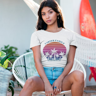 Camiseta Cruzeiro de Férias de Praia Personalizado com Palm