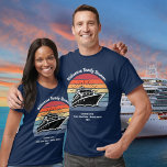Camiseta Cruzeiro de férias de verão da Reunião Familiar<br><div class="desc">Prepare-se para criar memórias inesquecíveis com sua família em um espetacular cruzeiro de férias de verão com nossas Camisas de Reunião da Família Retro Horário de Verão. Projetados para capturar a essência de um pôr do sol de verão retrógrado e cheio de diversão, nossas camisas apresentam um navio de cruzeiro...</div>