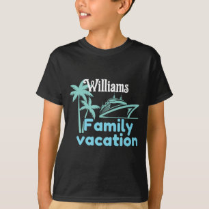 Camiseta Cruzeiro de férias editável