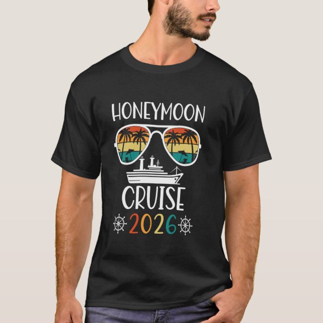 Camiseta Cruzeiro de Lua de Mel 2026 Casal Casado Correspon (Frente)