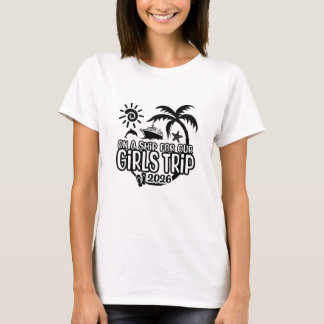 Camiseta Cruzeiro de meninas de 2026 com navio cruzeiro