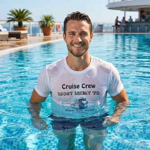 Camiseta Cruzeiro de piscina fofo 'Mais provável de persona