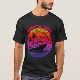 Camiseta Cruzeiro do Canal do Panamá Pôr do Sol Retrô Reuni