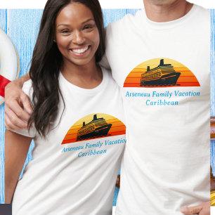 Camiseta Cruzeiro em Família Pôr do Sol Férias Personalizar