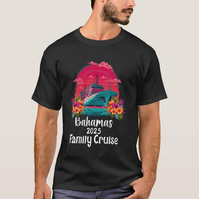 Camiseta Cruzeiro Familiar das Bahamas 2025 Navio de Combat (Frente)