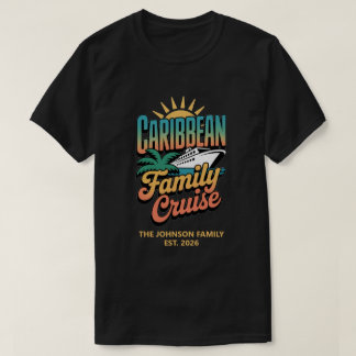 Camiseta Cruzeiro Familiar no Caribe Nome Personalizado Ano