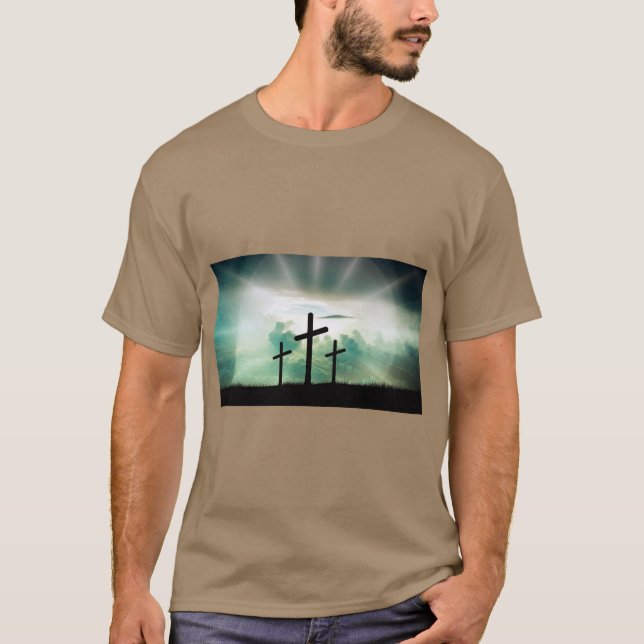 Camiseta Cruzes em Nuvens Fé Tee (Frente)