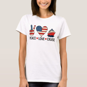 Camiseta Cruzzeiro de Paz e Amor Vibes de Férias nos EUA