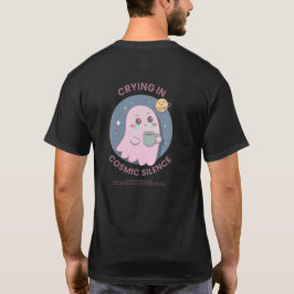 Camiseta Crying in Cosmic Silence – Cute Existential Ghost 