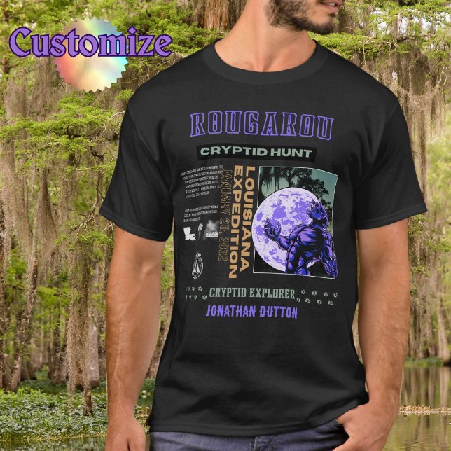 Camiseta Cryptid Rougarou Louisiana (Criador carregado)