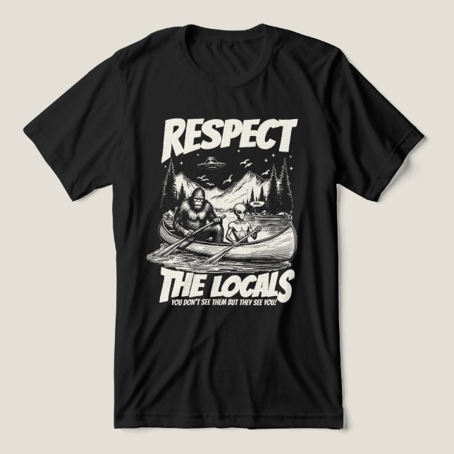 Camiseta Cryptid Sasquatch Alien Encounter  (Design frontal)