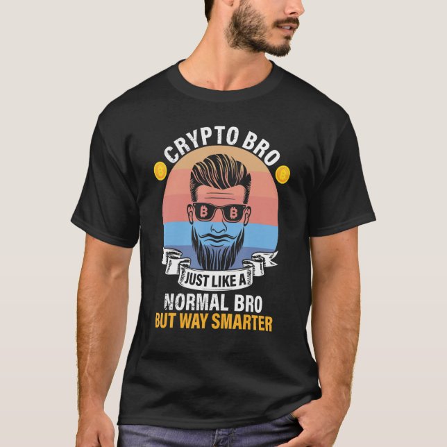 Camiseta Crypto Bro Bitmoney Definição BTC Igual À Norma (Frente)