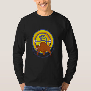 Camiseta Crypto Bull Bitmoney Mantém Ascensão Como O Sol