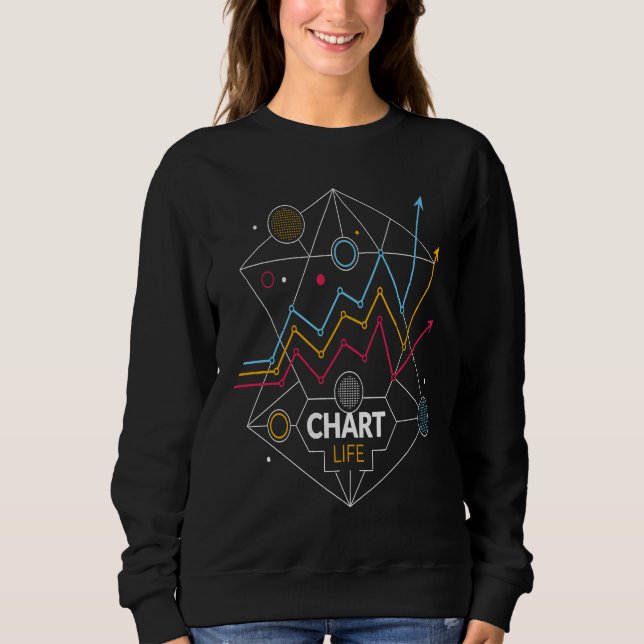 Camiseta Crypto Chart Cool Retro Hold Strong Money Print (Frente)