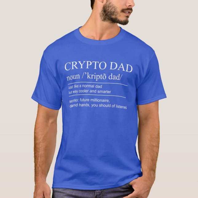 Camiseta Crypto Dad Cryptocurrency Dad Dictionary Dad Defin (Frente)