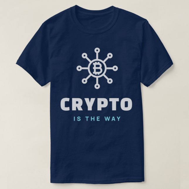Camiseta Crypto é a maneira como o comerciante de dia Desig (Frente do Design)