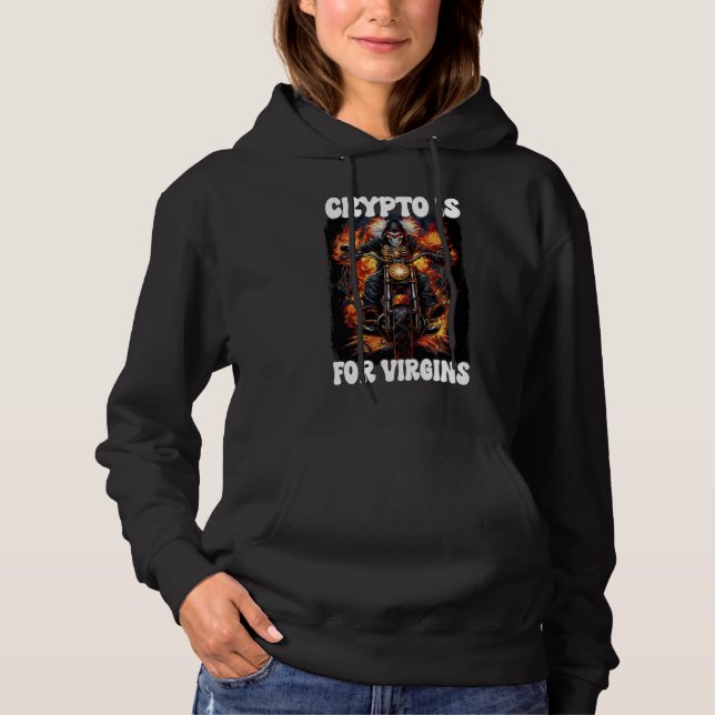 Camiseta Crypto É Para Virgins Cringe Skeleton (Frente)
