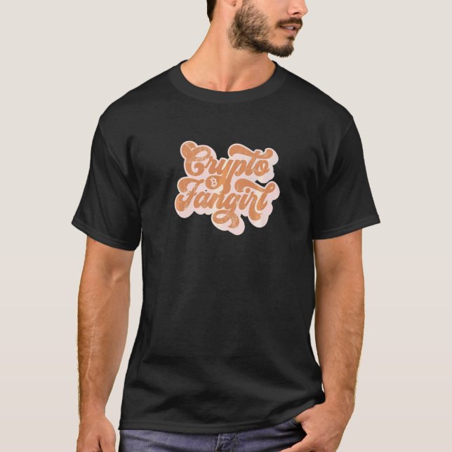 Camiseta Crypto Fangirl Moças de Criptomoeda que Compram Cr (Frente)