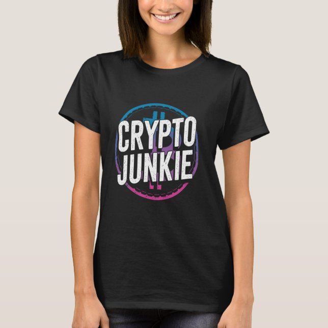 Camiseta Crypto Junkie Cryptocurrency Lover (Frente)