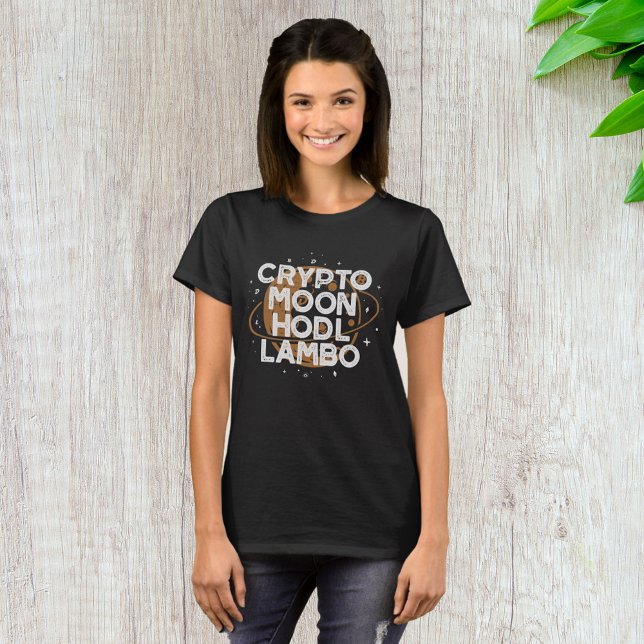 Camiseta Crypto Lua HODL Lambo (Criador carregado)