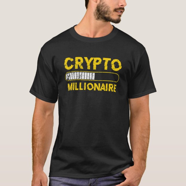 Camiseta Crypto Millionaire Loading Bitcoin Ethereum (Frente)